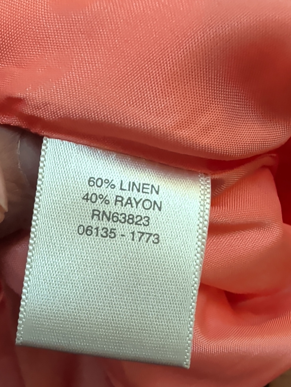 Christopher & Banks Peach Linen Blend Tiered Midi Skirt - Picture 7 of 7